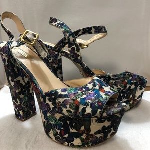 Guess butterfly platform heels